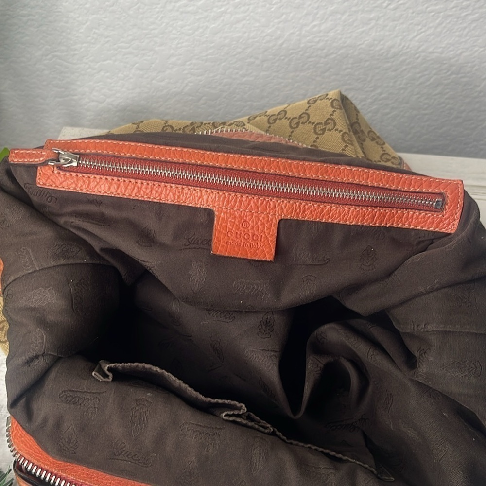 Gucci GG Canvas Bamboo Bar Hobo Bag Braided Strap Vintage - Picture 10 of 13
